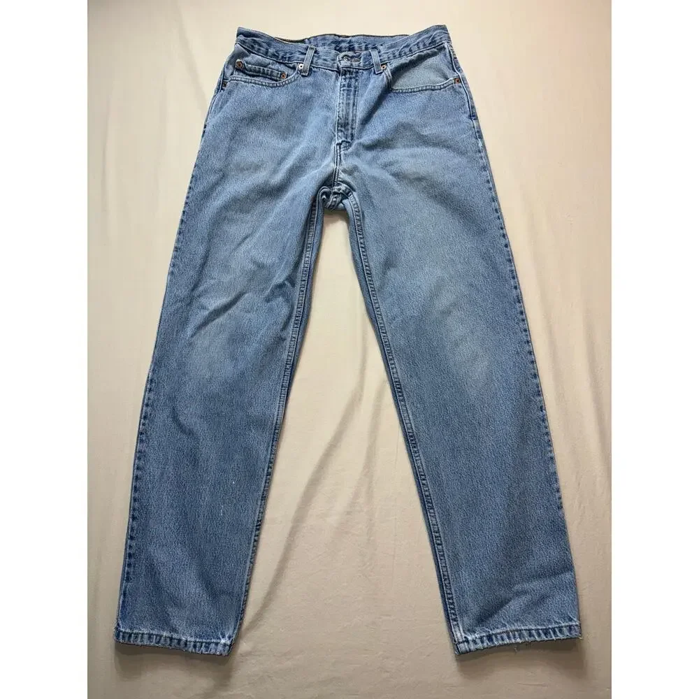Mens Levi's 550‎ Relaxed Fit Jeans 34x31 Light Wash Denim Classic